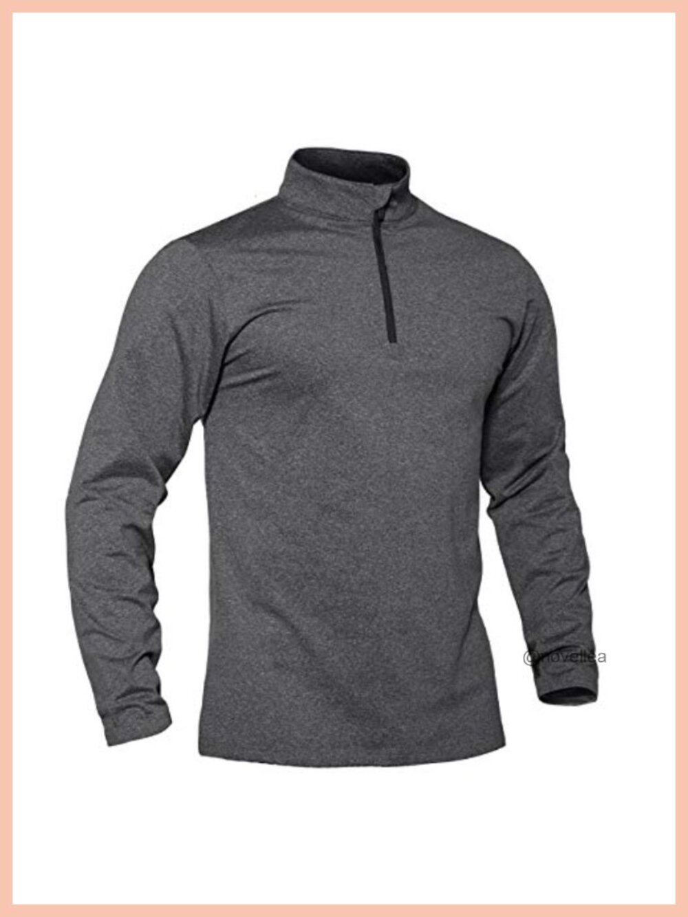 Men's Quarter Zip Pullover Fleece Lined Golf Shirt Polyester Spandex
